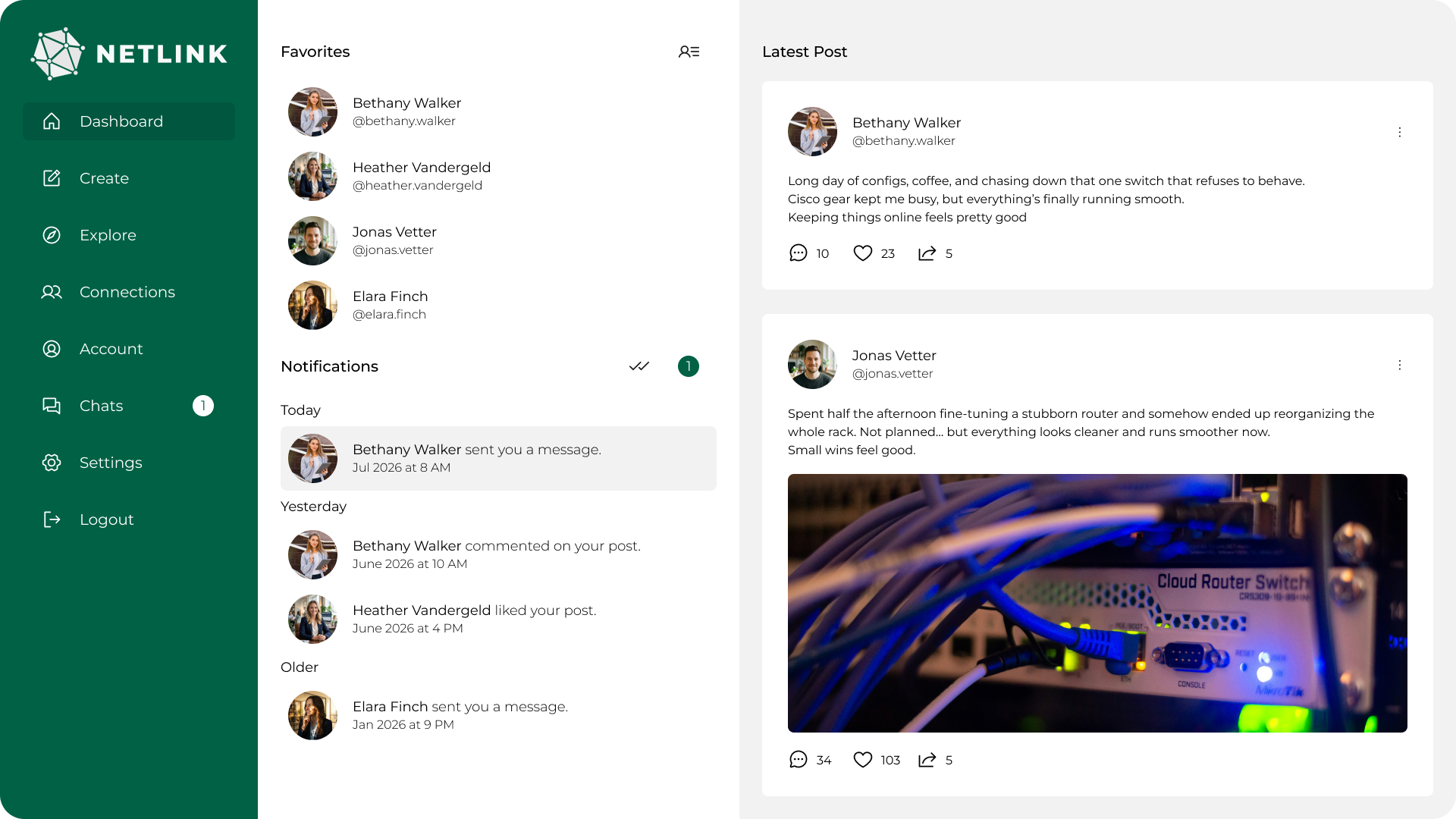 Main Dashboard UI