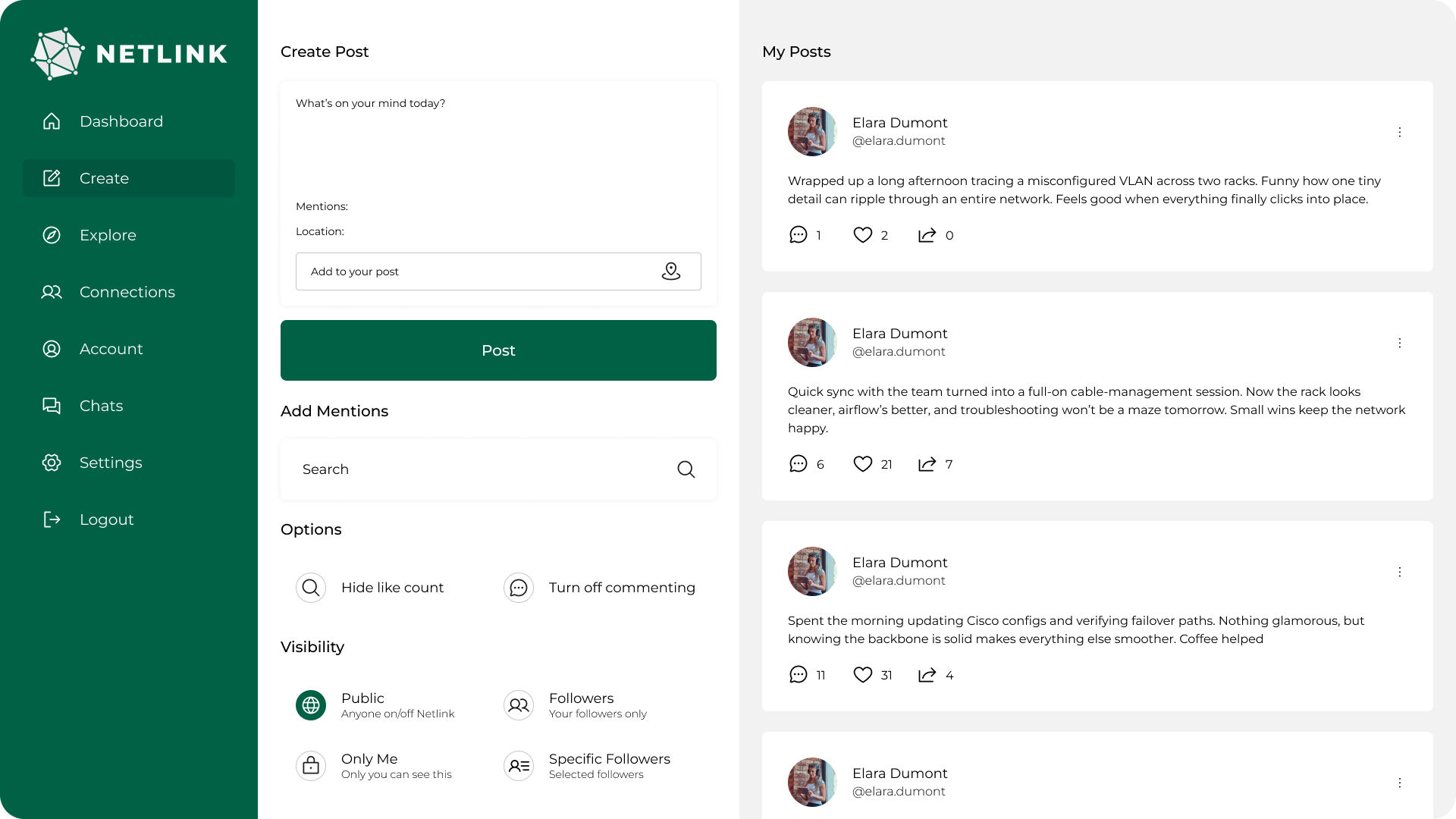 Post Creation UI
